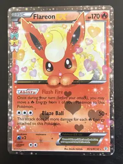 Flareon EX RC6/RC32 Pokemon XY-Generations Radiant Collection Holo LP 2016 - Image 1