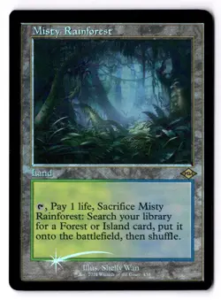 Misty Rainforest NM/M* FOIL RETRO Modern Horizons 2 ENGLISH 438 mtg -UnltdCards - Image 1
