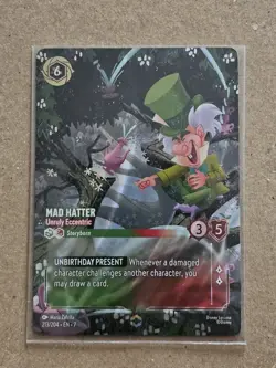 Disney Lorcana Mad Hatter Unruly Eccentric Enchanted Archazia's Island 213/204 - Image 1