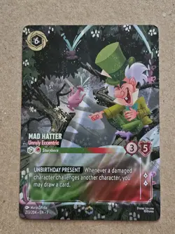 Disney Lorcana Mad Hatter Unruly Eccentric Enchanted Archazia's Island 213/204 - Image 2
