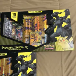 X3 Pikachu And Zekrom GX Premium Collection Box -SEALED Pokemon Card- BRAND NEW - Image 4