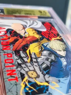 Union Arena One Punch Man Action Point Saitama & Genos BGS GEM MINT 9.5 Gold! - Image 2