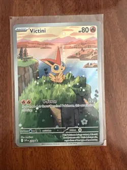 Pokemon TCG Victini SVP 208 Full Art Illustration Black Star Promo Rare Holo - Image 1