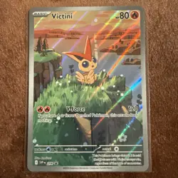 Pokemon TCG Victini SVP 208 Full Art Illustration Black Star Promo Rare Holo - Image 1