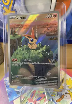 Pokemon TCG Victini Black Star Promo SVP 208 Holo Full Art Illustration English - Image 1