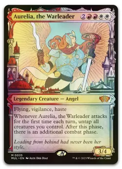 Aurelia, the Warleader #35 (Foil) (NM) March of the Machine MUL Magic MTG - Image 1
