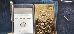 Pokemon 23K Gold Plated Trading Card Charizard & Mewtwo Burger King With COA1999 - Image 1