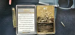 Pokemon 23K Gold Plated Trading Card Charizard & Mewtwo Burger King With COA1999 - Image 2