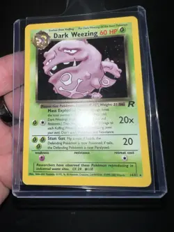 Dark Weezing Holo Rare 14/82 - Team Rocket Set - Vintage Pokemon Card NM - Image 1