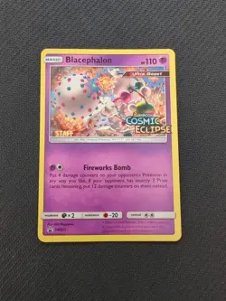 Pokemon Card Blacephalon SM221 STAFF Black Star Promo Prerelease Near Mint - Image 1