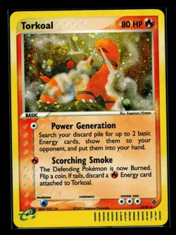Torkoal Holo 12/97 - EX Dragon 2003 Pokemon Card - PSA Ready GM - Image 1