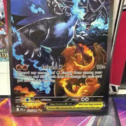 PSL MEGA Charizard X EX 125/094 Fire Holo Stage 2 Pokemon Card English - Image 2