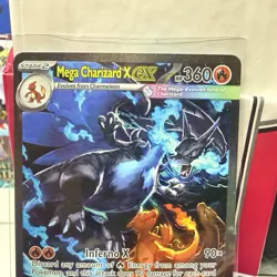 PSL MEGA Charizard X EX 125/094 Fire Holo Stage 2 Pokemon Card English - Image 3