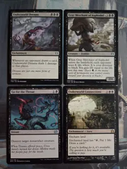 Underworld Dreams + Grey Merchant of Asphodel + Go for the Throat + 1 free EDH - Image 1