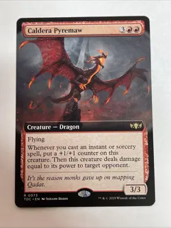 Caldera Pyremaw (Extended Art) Commander: Tarkir: Dragonstorm #73 Rare - Image 1