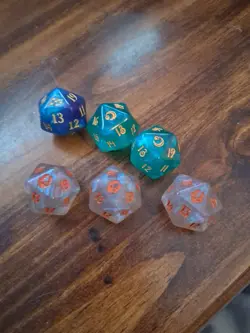 MTG 20-SIDED OVERSIZED LIFE COUNTER DICE Avatar Lorwyn Aetherdrift X6 Bundle - Image 1