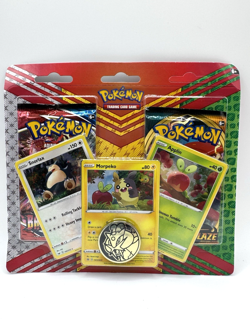 Pokemon TCG: Snorlax, Morpeko & Applin Cards with 2 Blister Packs & Coin 820650809842 - Image 1