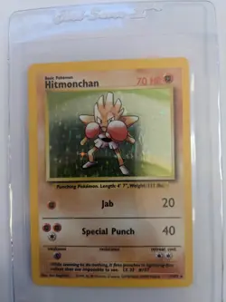 Pokemon TCG Hitmonchan Base Set 7/102 Holo Unlimited Holo Rare - Image 5