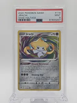 2020 Pokemon Vivid Voltage Jirachi Amazing Rare 119 PSA 9 MINT - Image 1