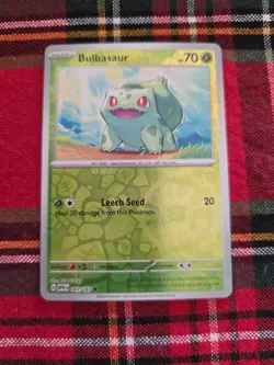 Pokemon TCG Bulbasaur 001/165 Scarlet & Violet - 151 Reverse Holo Common - Image 1
