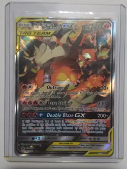 Pokemon Reshiram & Charizard GX Sm201 Tag Team GX Holo Promo - Image 1