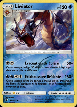 Carte Pokemon Leviator 33/147 Reverse SL3 Ombres Ardentes - FR - Image 1