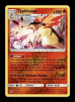 Carte Pokemon Typhlosion Reverse 42/214 Tonnerre Perdu Francais - Image 1