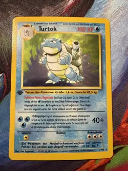 1999 Pokemon German Turtok/Blastoise 1st Edition Base Set 2/102 Holo - Image 1