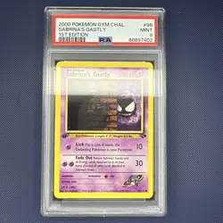 2000 POKEMON GYM CHALLENGE 1ST ED #96 SABRINA'S GASTLY PSA 9 - Image 1