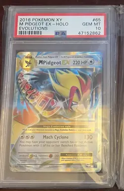 M Pidgeot EX 65/108 PSA 10 2016 Pokemon XY Evolutions - Image 1