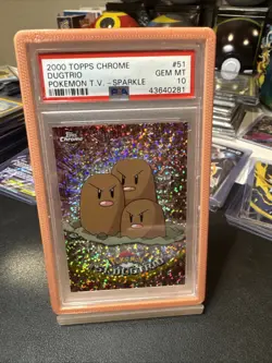 Pokemon Topps Chrome Sparkle Dugtrio PSA 10 GEM MINT - Image 1