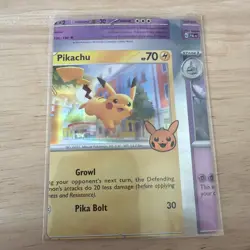 Pokemon TCG Misprint Error Miscut NFC Pikachu Holo Trick or Trade 2023 - Image 1