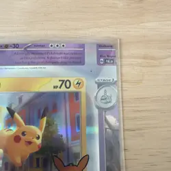 Pokemon TCG Misprint Error Miscut NFC Pikachu Holo Trick or Trade 2023 - Image 3
