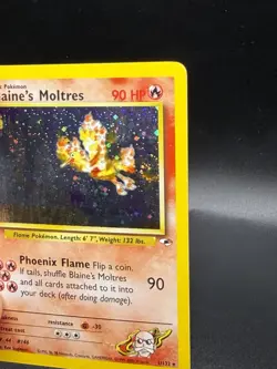 Blaine's Moltres 1/132 Holo Rare Gym Heroes 2000 Pokemon LP+/NM- EG3 SWIRL 🌀 - Image 2