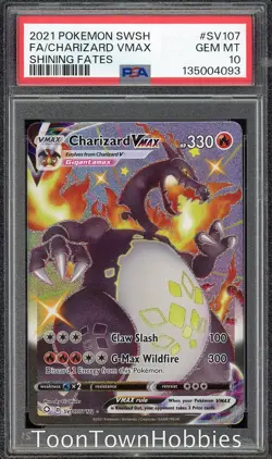 PSA 10 Pokemon - Charizard Vmax SV107/SV122 - Shining Fates - Image 1
