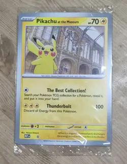 Pikachu At The Museum Sealed Mint Condition Pokemon TCG Promo - Image 1