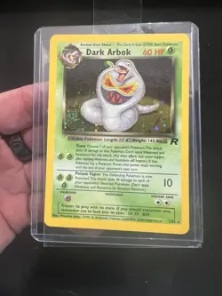 Pokemon TCG Dark Arbok Team Rocket Holo Unlimited 23000 Error NM Swirl - Image 1