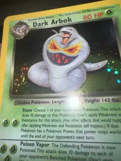 Pokemon TCG Dark Arbok Team Rocket Holo Unlimited 23000 Error NM Swirl - Image 2