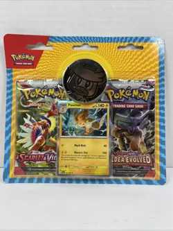 Pokemon TCG Scarlet & Violet + Paldea Evolved Blister Pack Pawmot Promo - Image 1