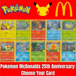 McDonalds Pokemon 25th Anniversary Choose Your Card! All Cards Available! Mint - Image 1