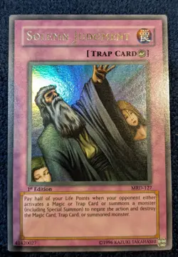 1ST EDITION Solemn Judgment MRD-127 Ultra Rare FADED! NM Yu-Gi-Oh TCG - Image 1