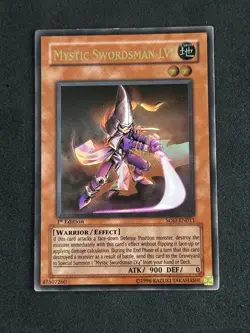 Mystic Swordsman LV2 SOD-EN011 1st Edition Ultimate Rare VLP YuGiOh - Image 1