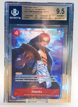 Shanks (008) (Alternate Art) OP12-008 Legacy of The Master BGS 9.5 GEM MINT - Image 1