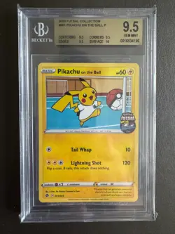 Pikachu on the ball 001/005 - BGS 9.5 GEM MINT - 2020 Futsal Collection - Image 1