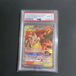PSA 10 Charizard & Braixen GX 22/236 Sm-Cosmic Eclipse Holo Pokemon TCG Card - Image 1