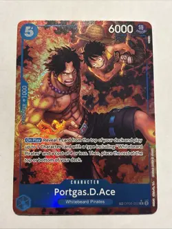 One Piece OP-10 Portgas.D.Ace OP08-052 Treasure Rare (NM) - Image 1