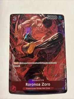 One Piece TCG Roronoa Zoro Alternate Art OP01-025 SR Full Art Foil Super Rare - Image 1