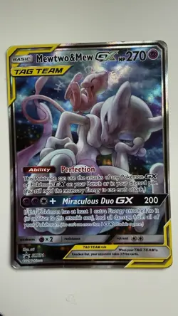Pokemon TCG Black Star Promo Mewtwo & Mew GX SM191 Card - Image 1