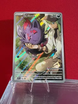 Pokemon TCG N's Zorua 189 Journey Together Promo Card, Pokemon Center - Image 1