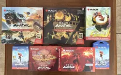 MTG AVATAR LAST AIRBENDER COMMANDER, COLLECTOR, BUNDLE, 2 SCENE, 5 BOOSTER LOT - Image 1